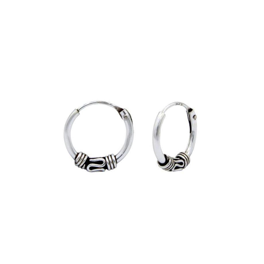 92.5 Sterling Silver Hoop Bali Earrings For Women